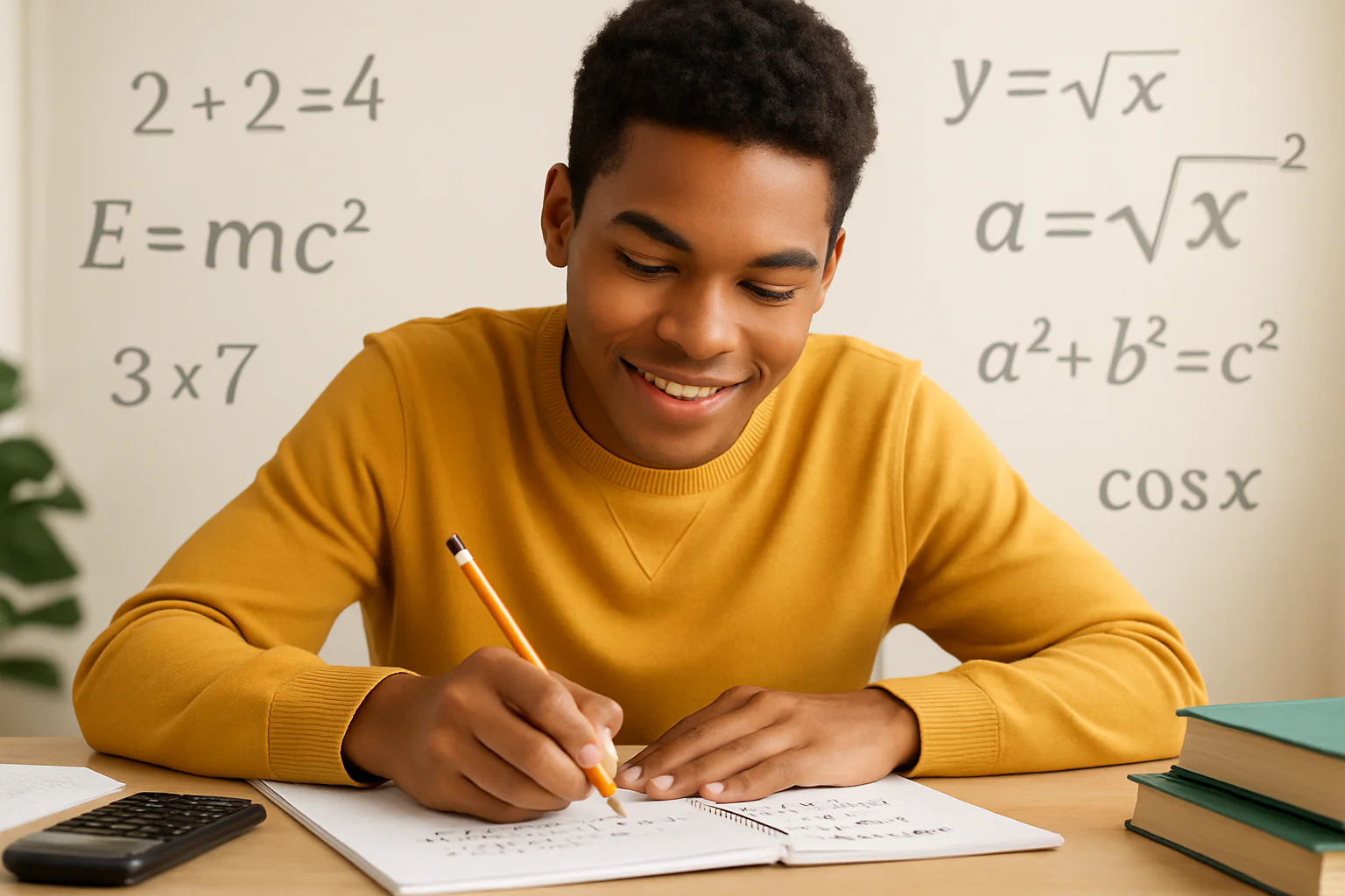 Overcoming Math Anxiety: Build Mathematical Confidence - Student solving math problems with positive mindset and strategic learning approaches