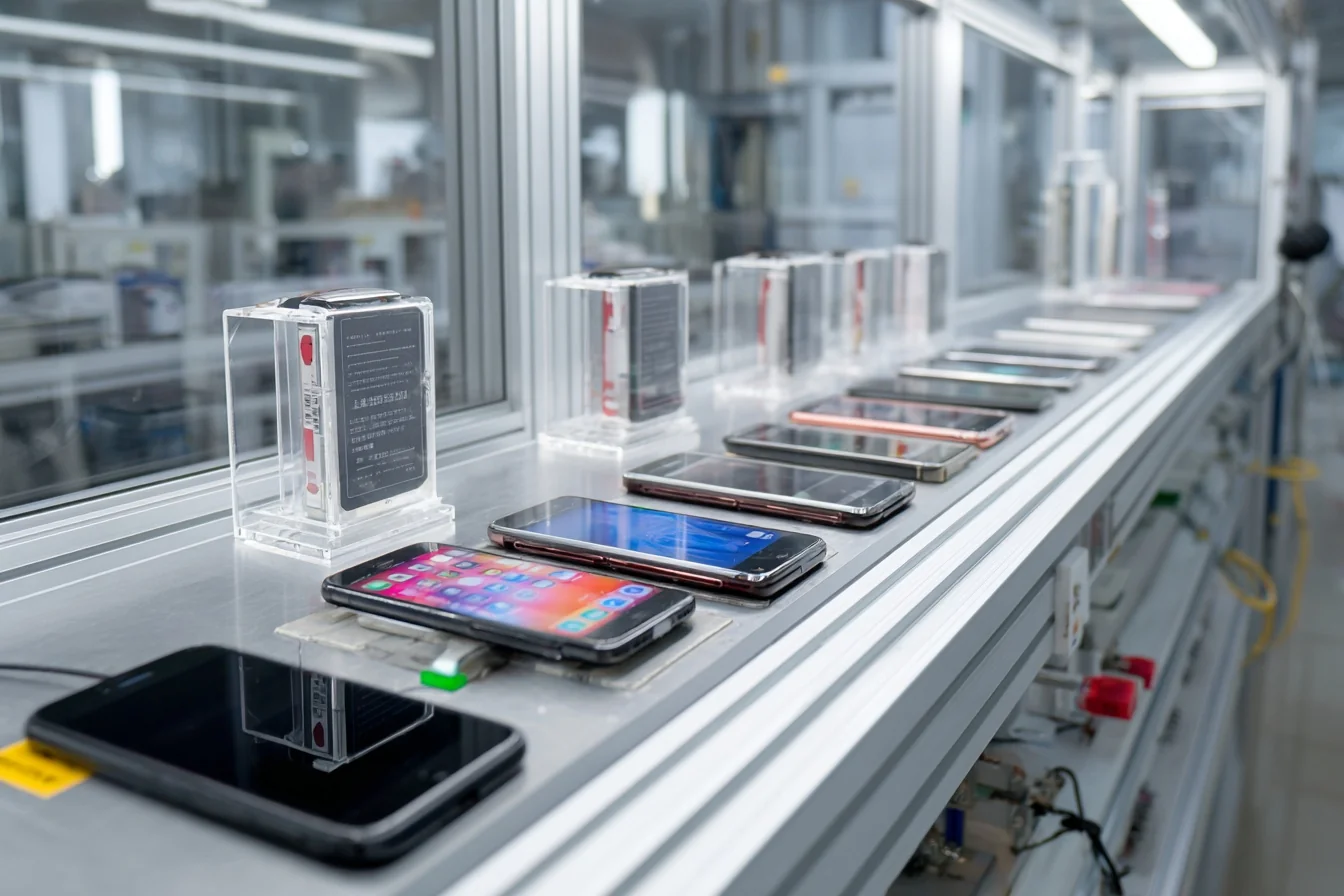 Capacitor Calculator interface for C, Q, V, energy, and time constant; unit toggles and step‑by‑step circuit calculations.
