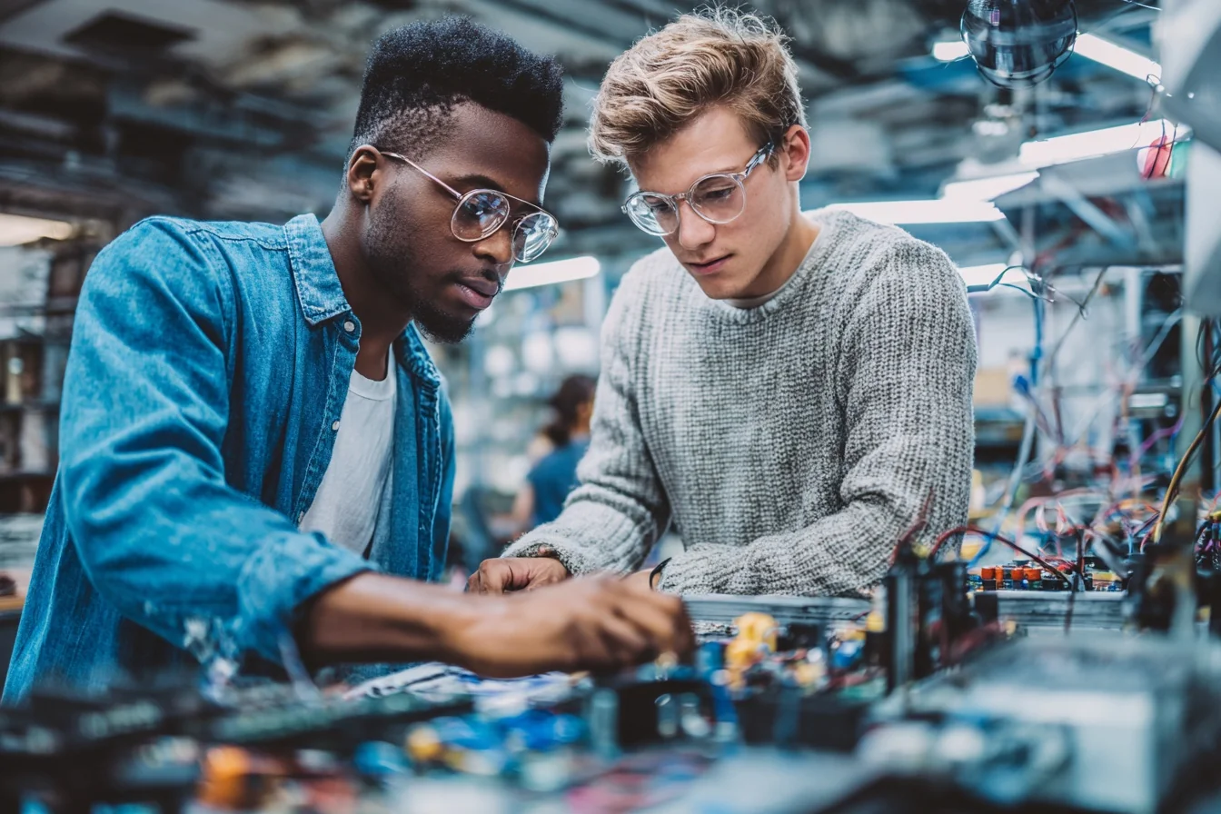 Current Calculator interface for I = V/R and I = P/V with voltage, resistance, and power inputs, unit toggles, and clear results.