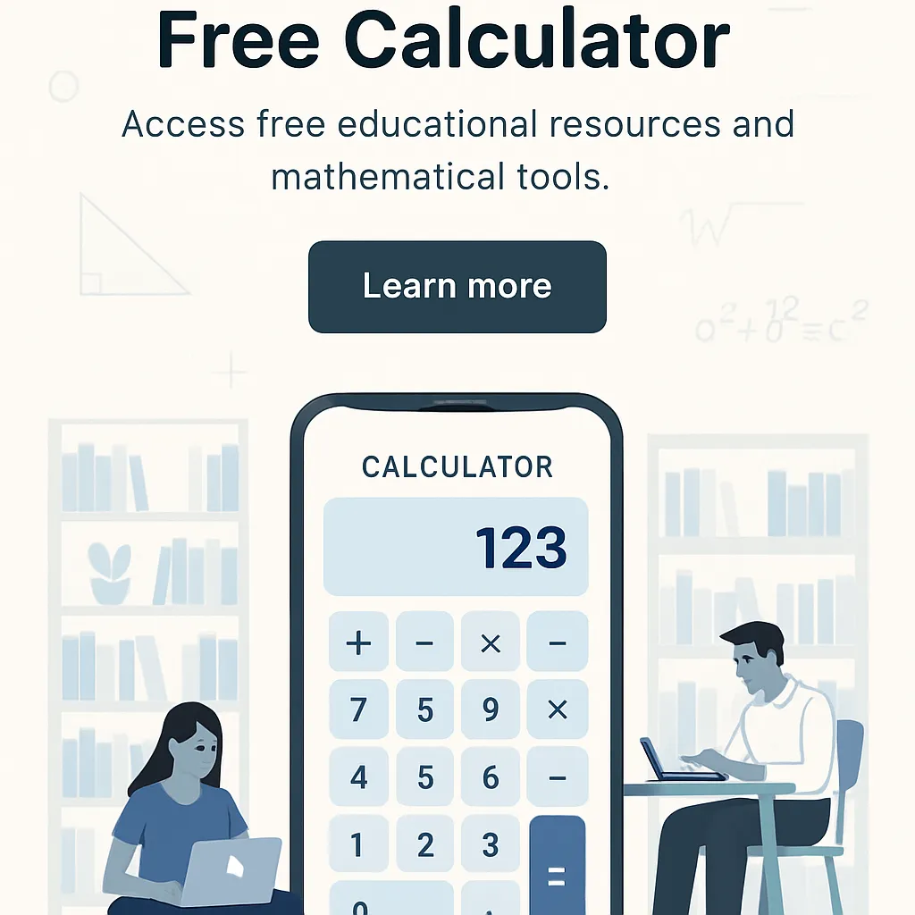 Free Calculator interface for quick arithmetic and conversions with clean inputs, results, and clear step-by-step guidance.