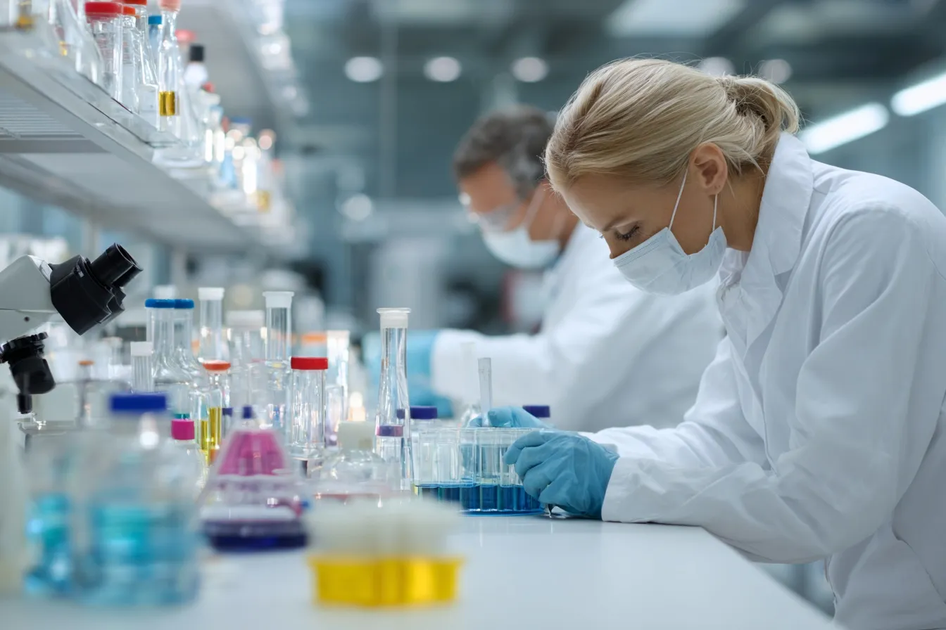 Molarity Calculator with moles and volume fields, computing M = moles/L with unit toggles and a clear formula breakdown.
