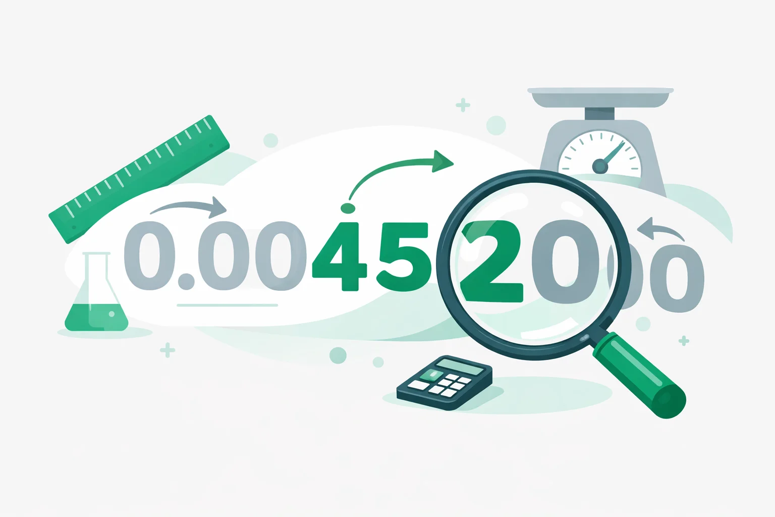 Sig fig calculator showing digit-by-digit analysis with significant and non-significant figures highlighted for accurate precision counting