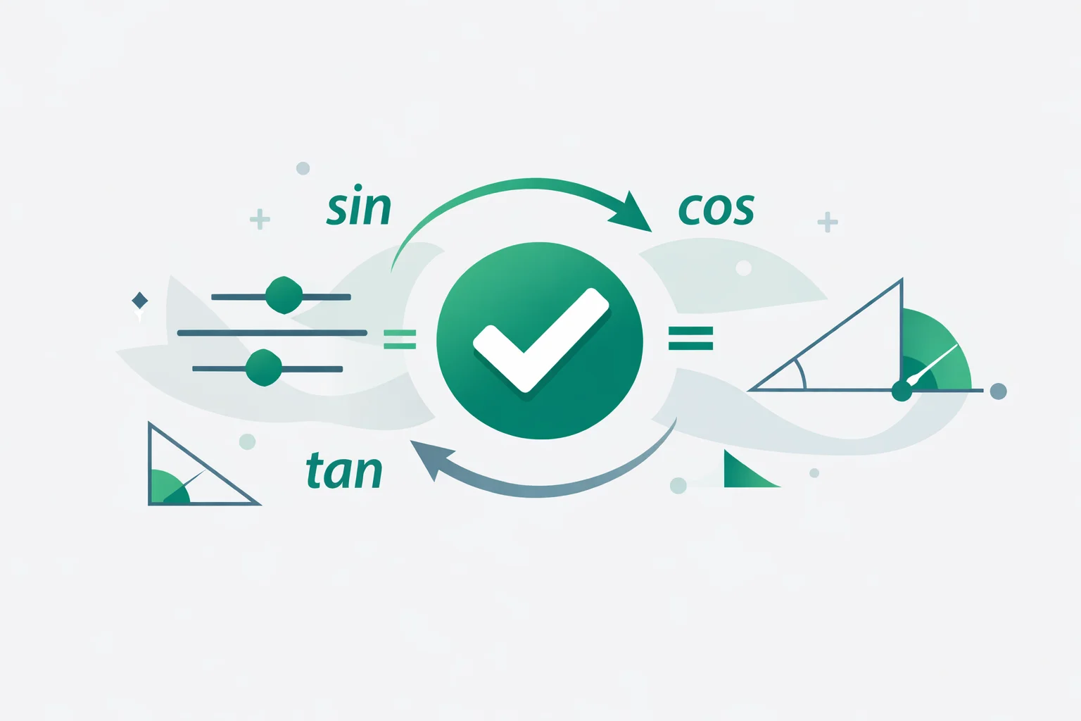 Verify identity calculator showing trigonometric identity proof with algebraic manipulation and multi-angle verification